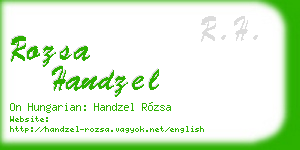 rozsa handzel business card